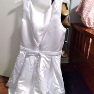 Satin white dress